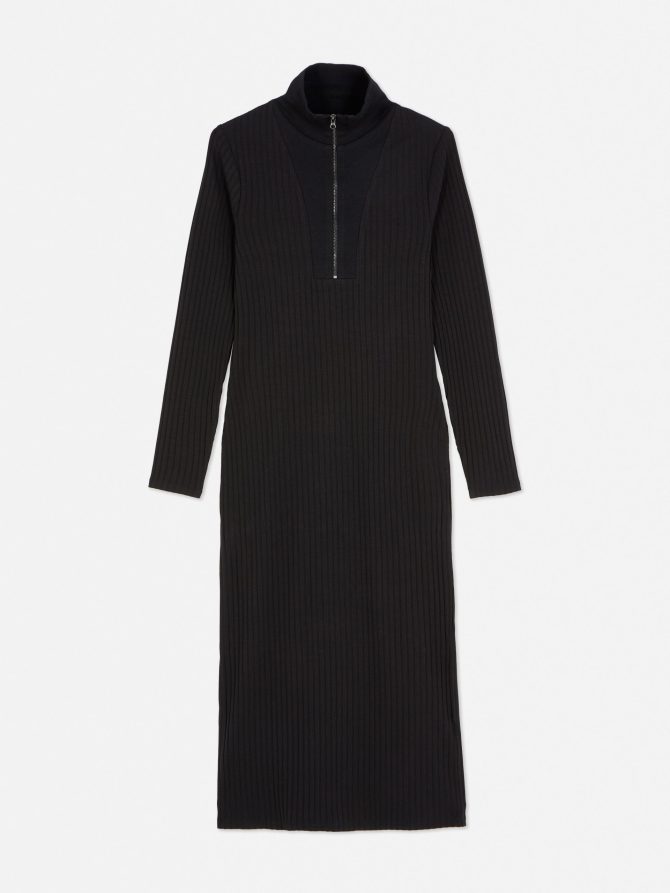 Zip Collar Midi Dress - Image 5