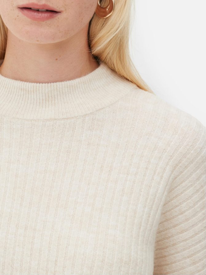 High Neck Ribbed Sweater - Image 3