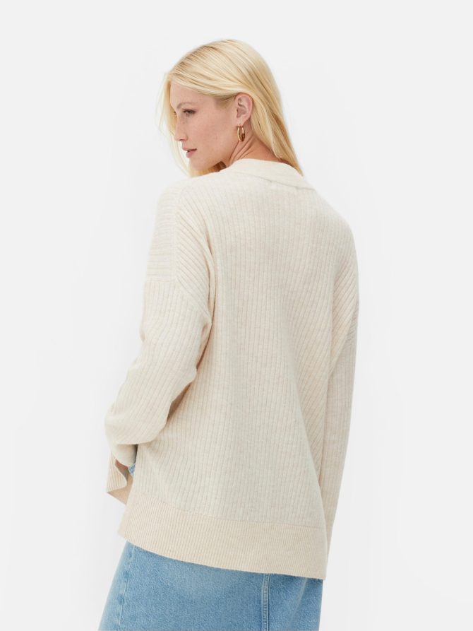 High Neck Ribbed Sweater - Image 4