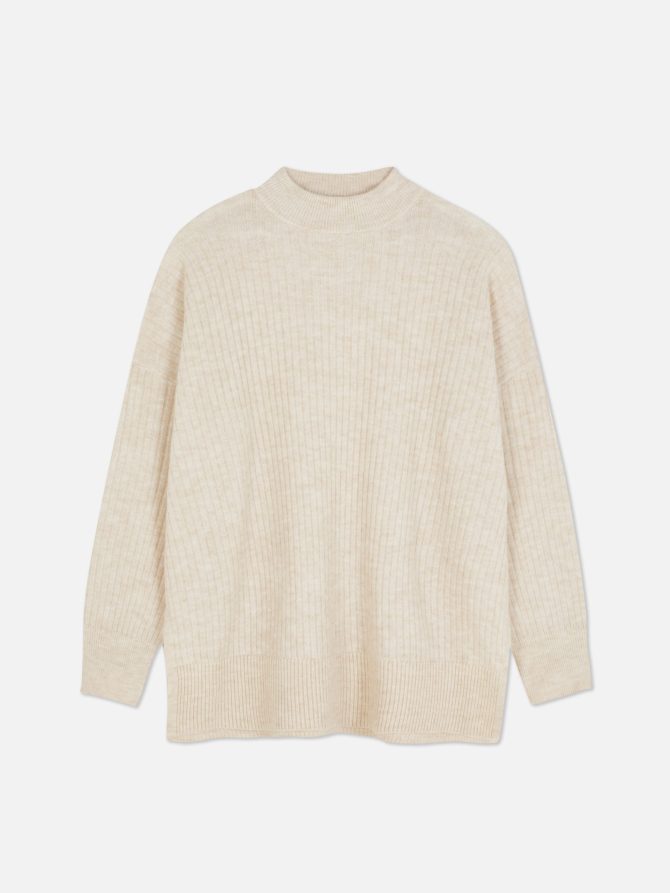 High Neck Ribbed Sweater - Image 5