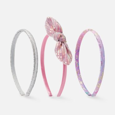 3-Pack Glitter Bow Headbands