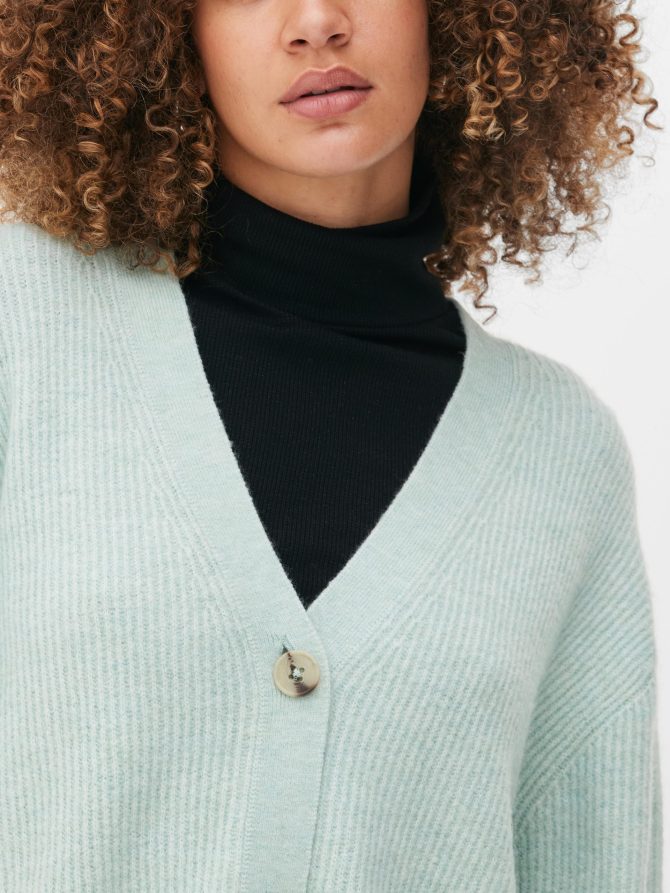 V-Neck Striped Cardigan - Image 3