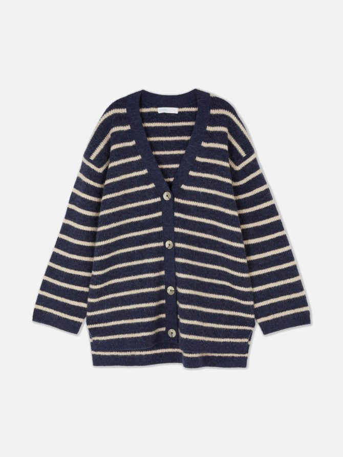 V-Neck Striped Cardigan - Image 5
