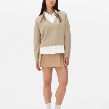 2-in-1 Shirt Detail Sweatshirt