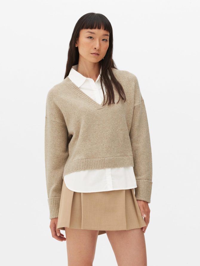 2-in-1 Shirt Detail Sweatshirt - Image 2