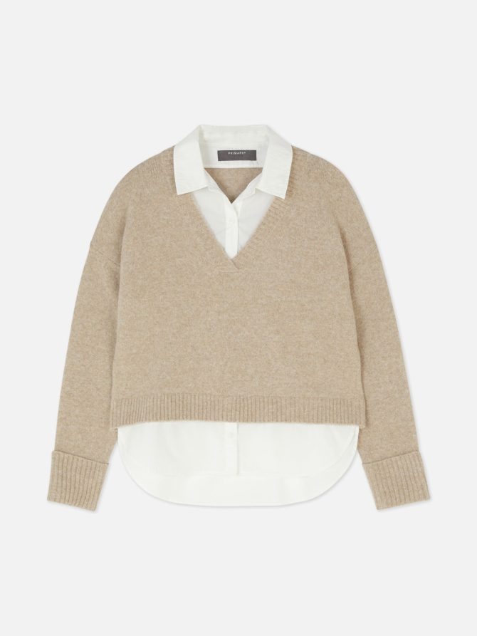 2-in-1 Shirt Detail Sweatshirt - Image 5