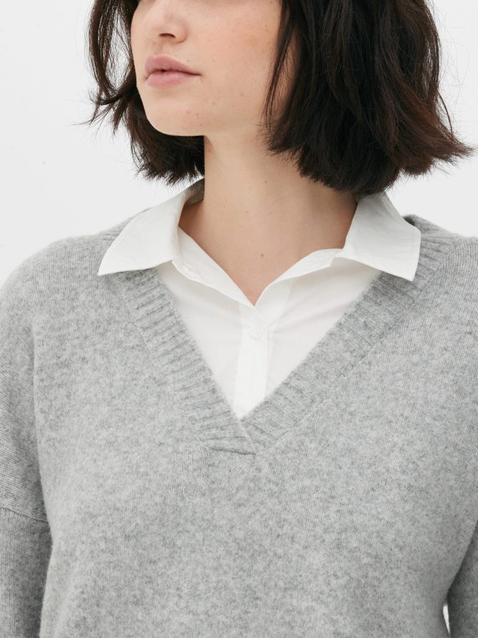 2-in-1 Shirt Detail Sweatshirt - Image 3