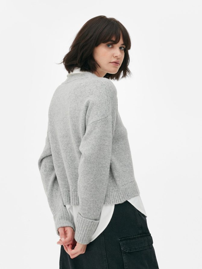 2-in-1 Shirt Detail Sweatshirt - Image 4