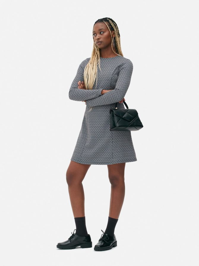 Jacquard Mini Dress