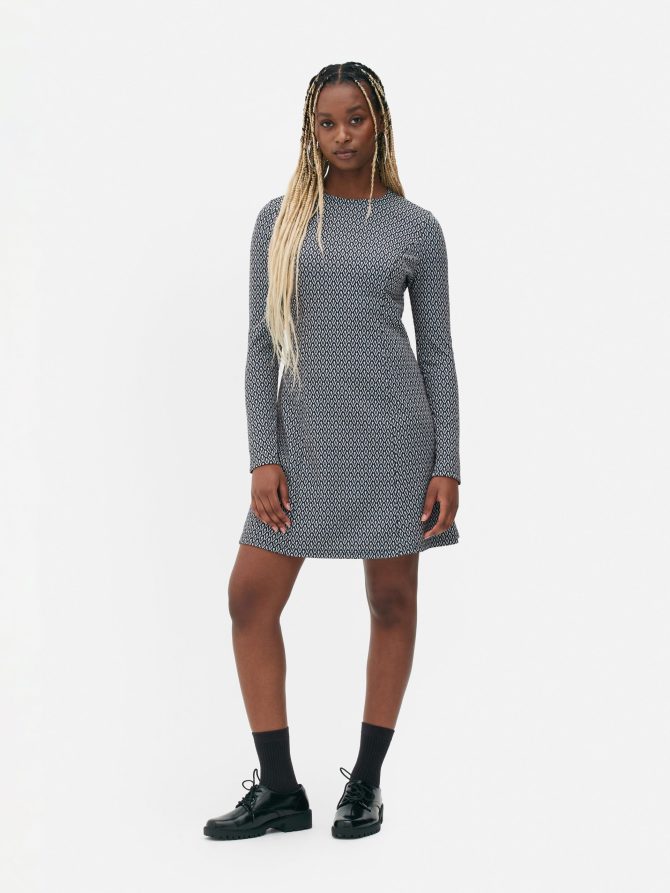 Jacquard Mini Dress - Image 2