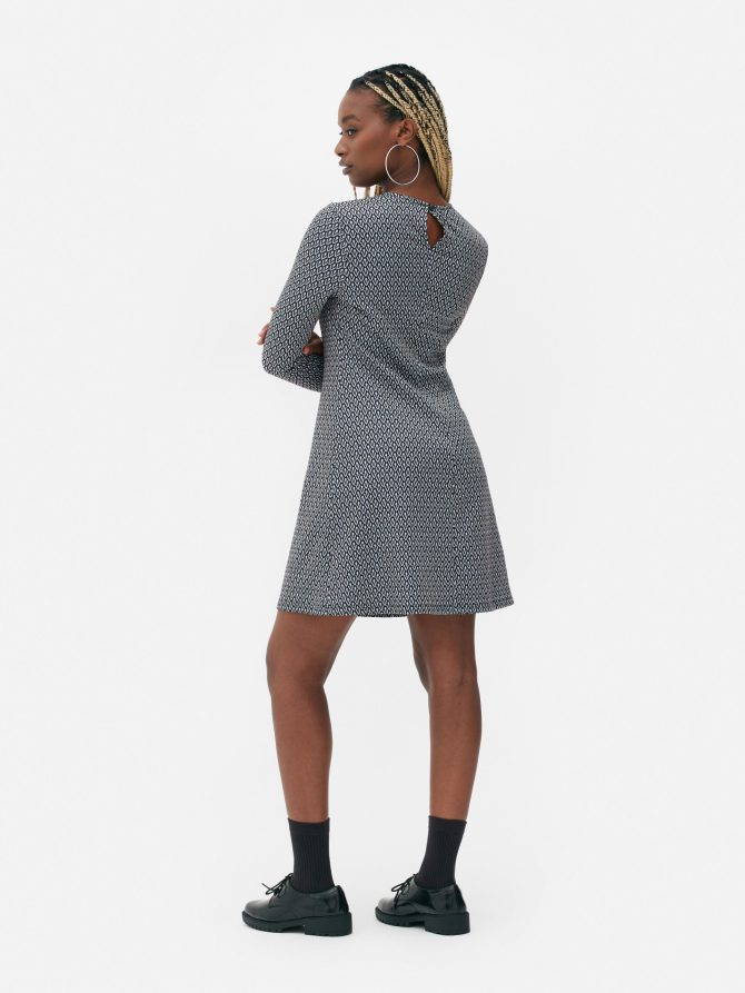 Jacquard Mini Dress - Image 4