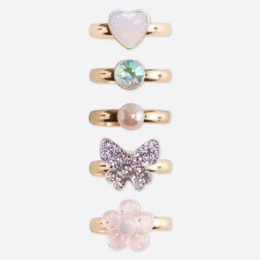 5-Pack Charm Rings