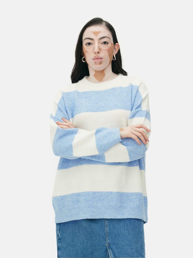 Striped Crew Neck Sweater - Image 2