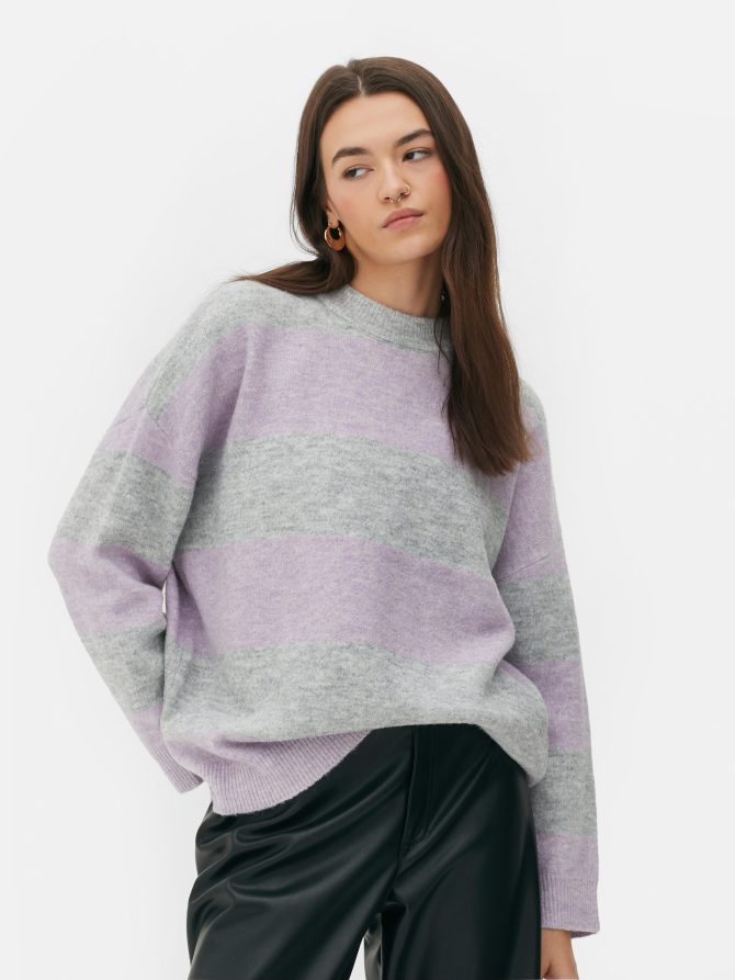 Striped Crew Neck Sweater - Image 2