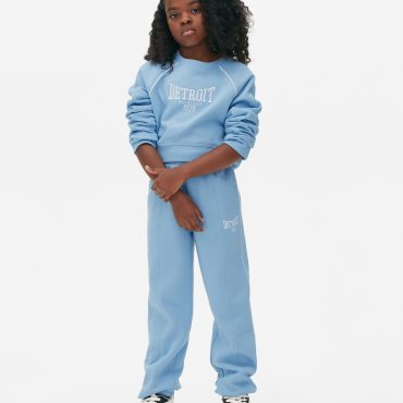 Embroidered Cropped Sweatshirt