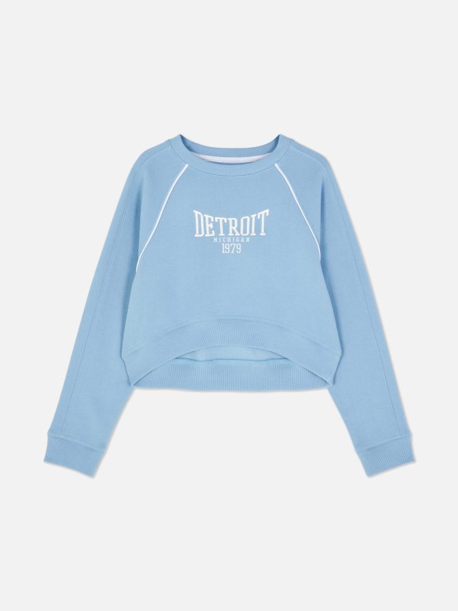 Embroidered Cropped Sweatshirt - Image 3