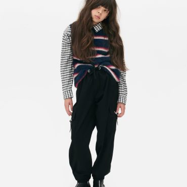 Ring Detail Parachute Pants
