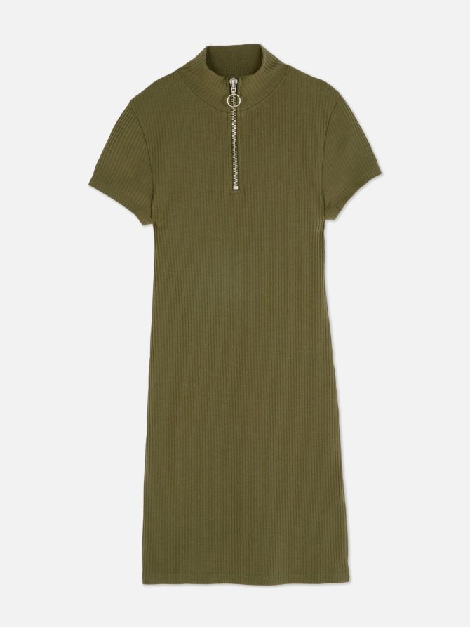 Ribbed Quarter Zip Dress - Image 3