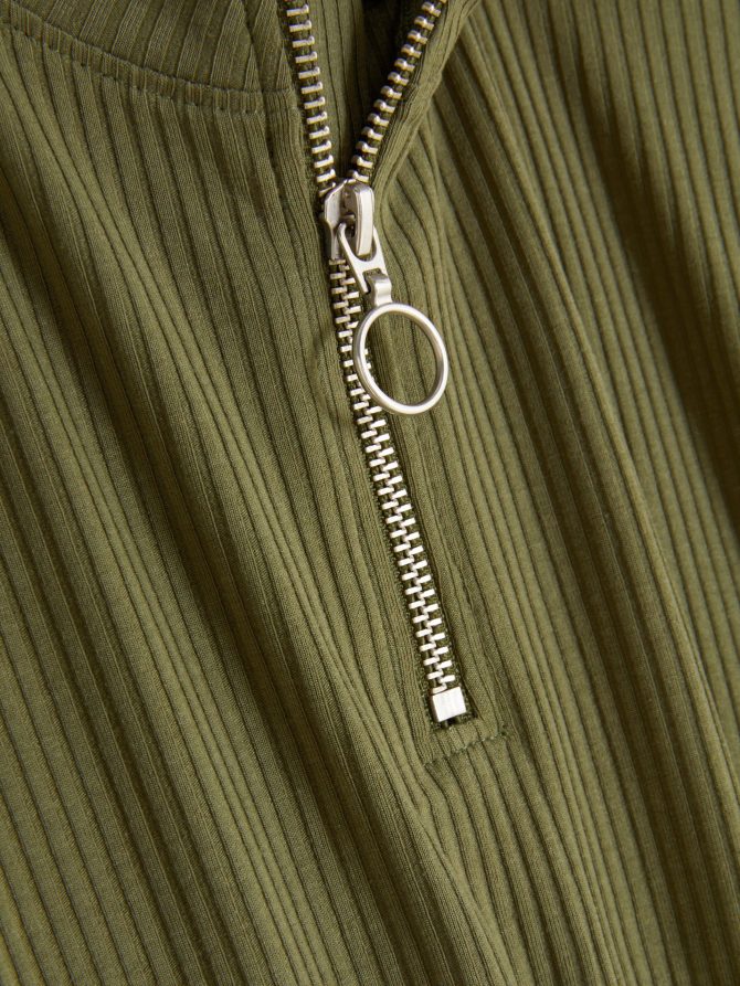 Ribbed Quarter Zip Dress - Image 5