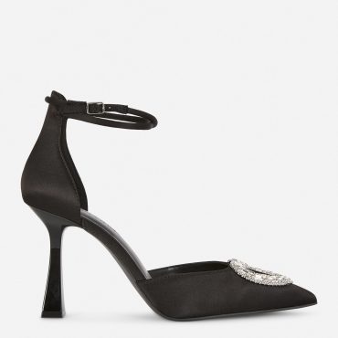 Rhinestone Heart Pointed Stilettos