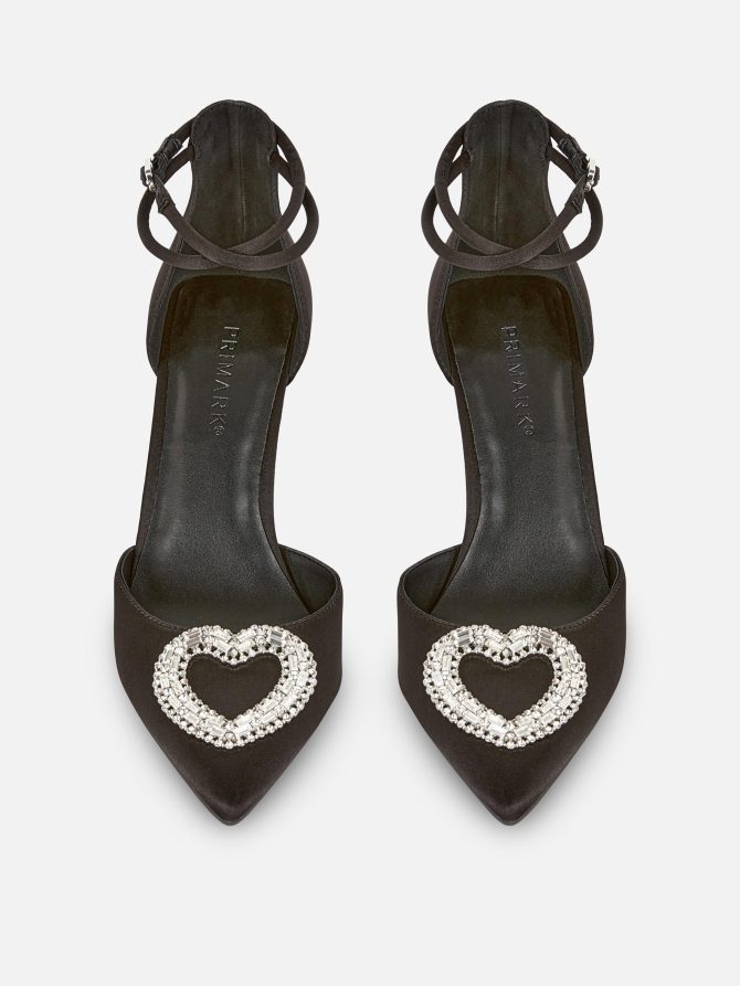 Rhinestone Heart Pointed Stilettos - Image 2