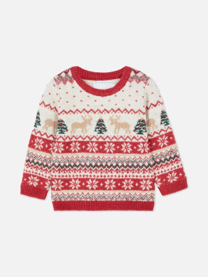 Fair Isle Baby Christmas Sweater - Image 3
