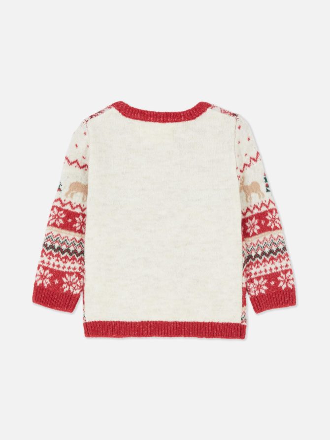 Fair Isle Baby Christmas Sweater - Image 4