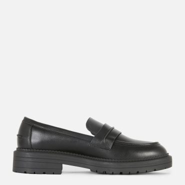 Faux Leather Chunky Loafers