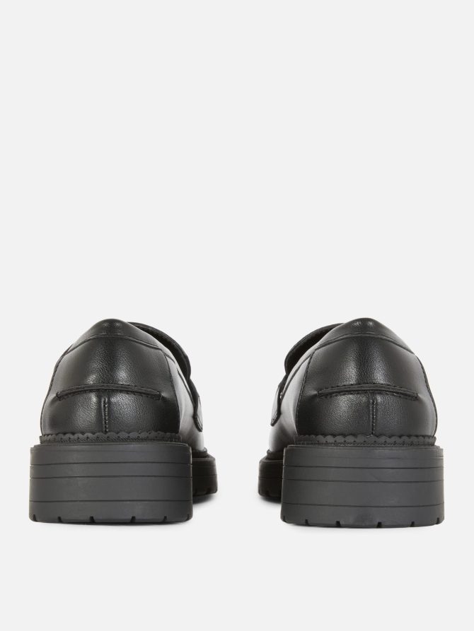 Faux Leather Chunky Loafers - Image 3