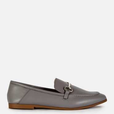 Faux Leather Snaffle Loafers
