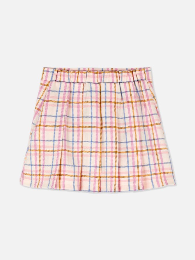 Checked Pleated Skirt - Image 3
