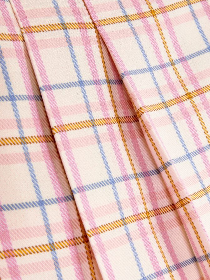 Checked Pleated Skirt - Image 4