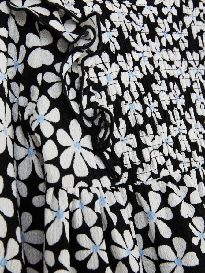 Shirred Floral Dress - Image 3