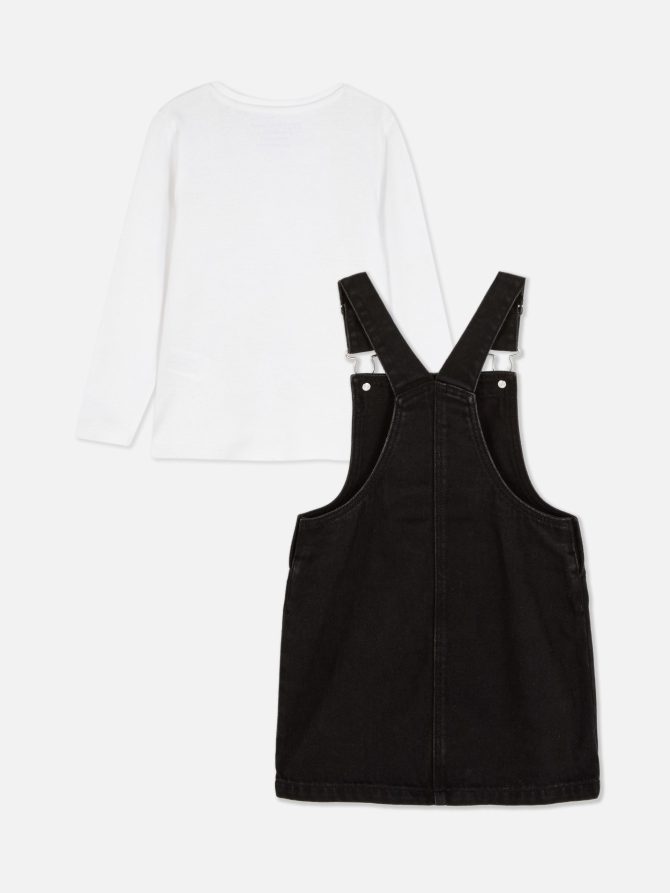 Unicorn T-Shirt and Overall Dress Set - Image 4