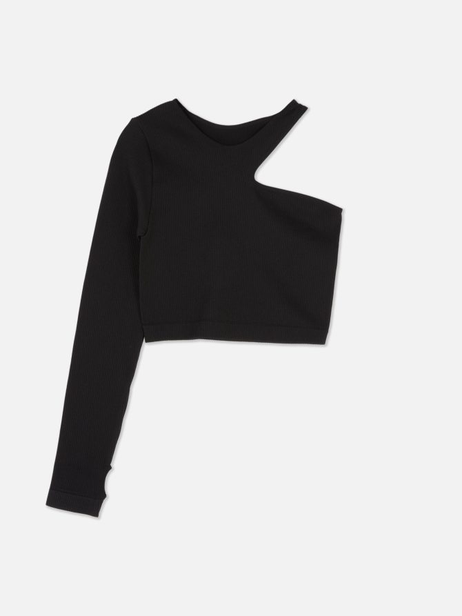 Rita Ora Long Sleeve Asymmetric Cut Out Top - Image 5