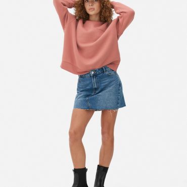 Tonal Slogan Print Sweatshirt