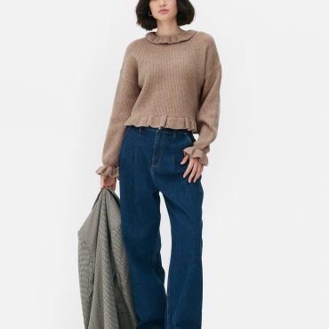 Ruffle Neck Sweater