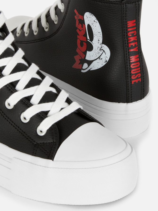 Disney’s Mickey Mouse Faux Leather Flatform Sneakers - Image 5