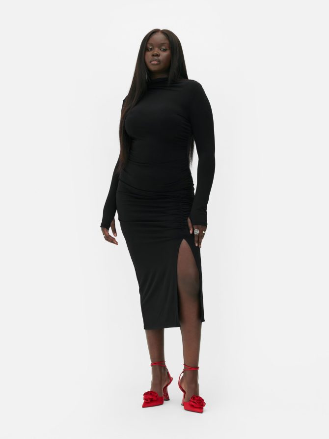 Rita Ora Slinky Midi Dress
