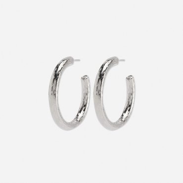 Large Textured Hoop Earrings