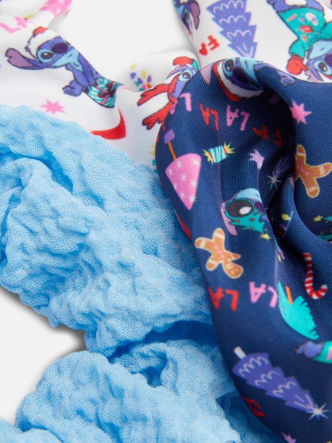 3-Pack Disney’s Lilo and Stitch Christmas Scrunchies - Image 2