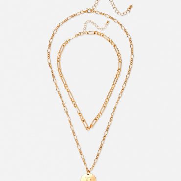 2-Pack Initial Pendant Necklace