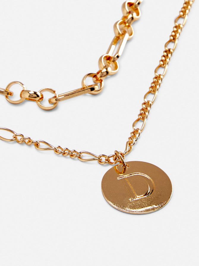 2-Pack Initial Pendant Necklace - Image 2