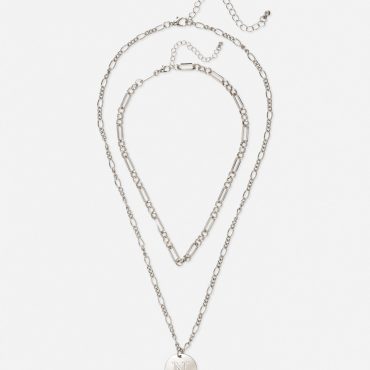 2-Pack Initial Pendant Necklace