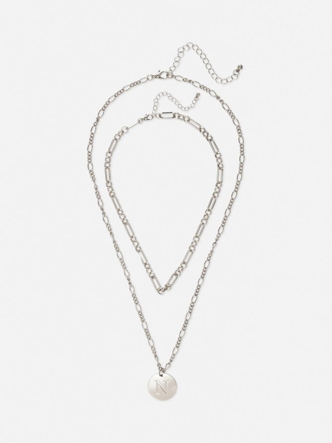 2-Pack Initial Pendant Necklace