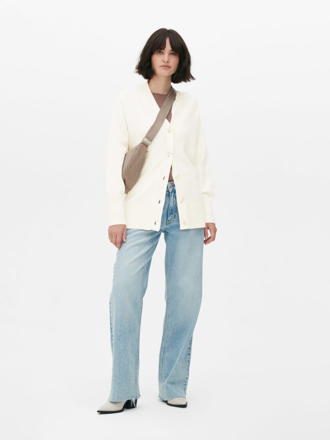 V-Neck Slouchy Boyfriend Cardigan