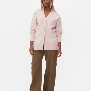 V-Neck Slouchy Boyfriend Cardigan