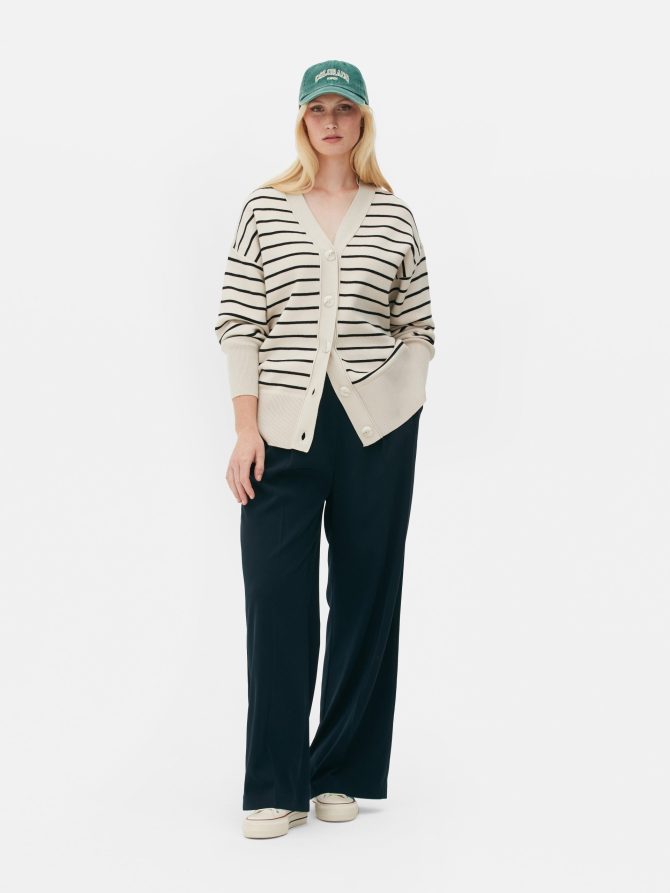 V-Neck Slouchy Boyfriend Cardigan