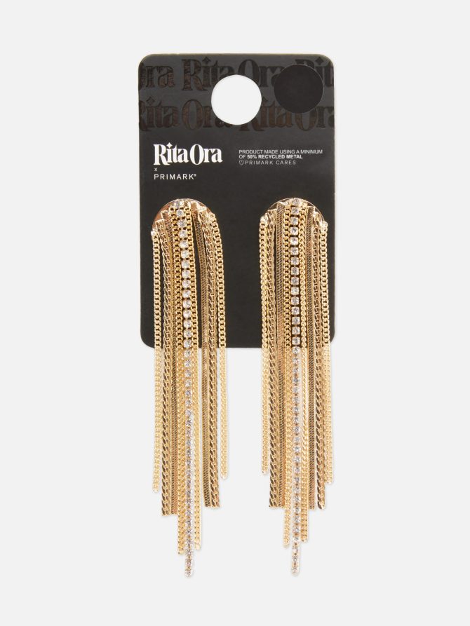 Rita Ora Chain Drop Earrings - Image 3