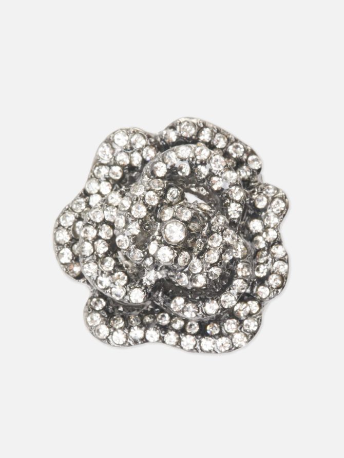 Rita Ora Rhinestone Rose Ring - Image 2